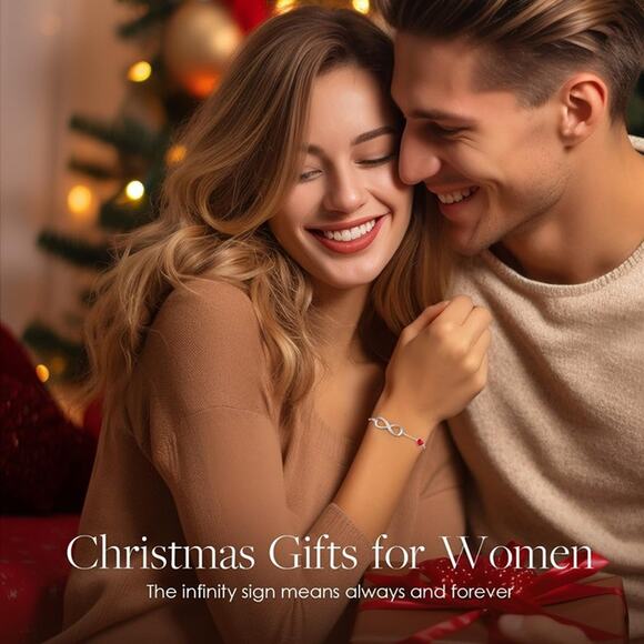 CDE Infinity Heart Birthstone Charm Link Bracelet for Women 925 Sterling Silver - Picture 4 of 7